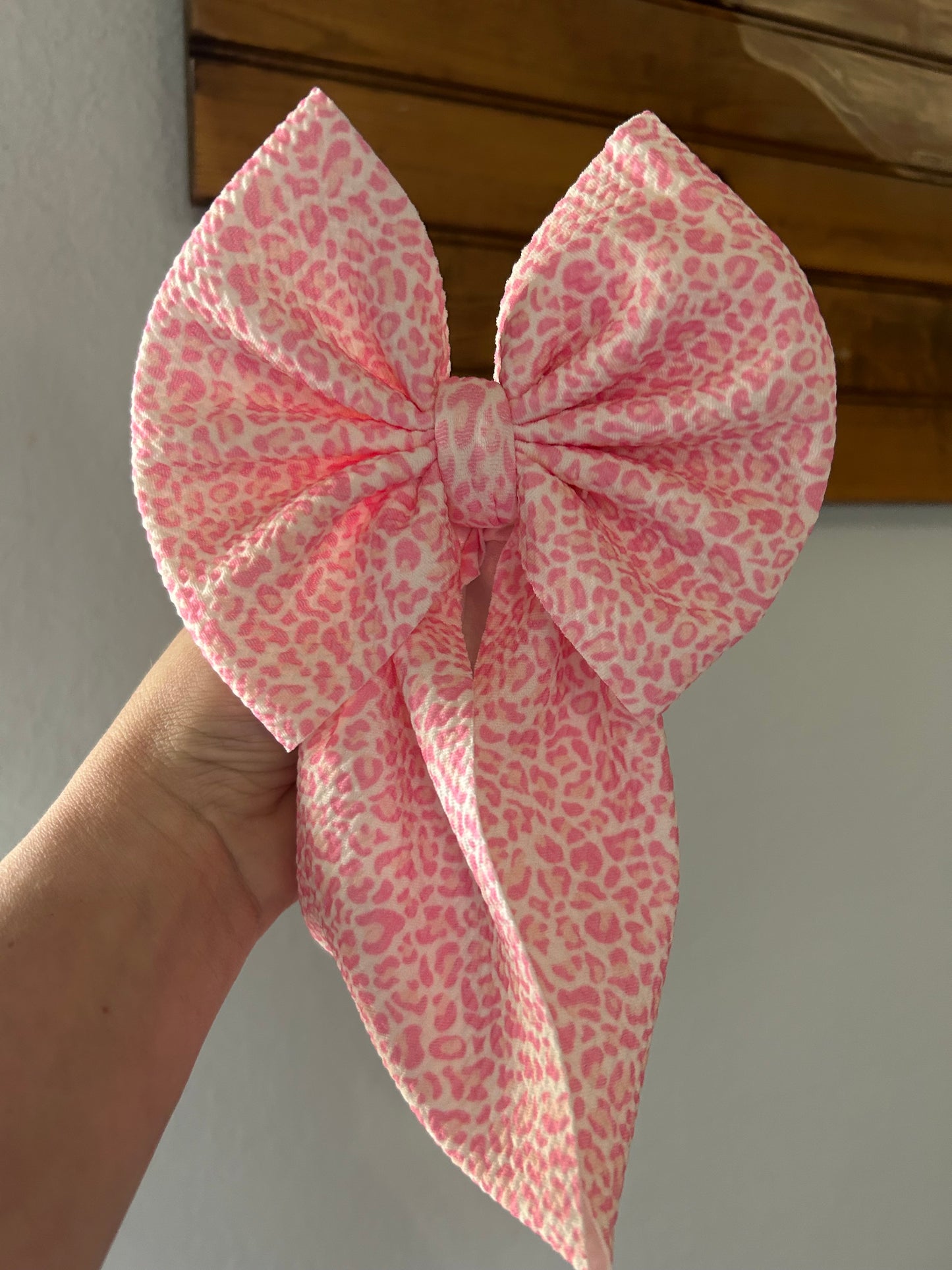 BOW - PINK CHEETAH