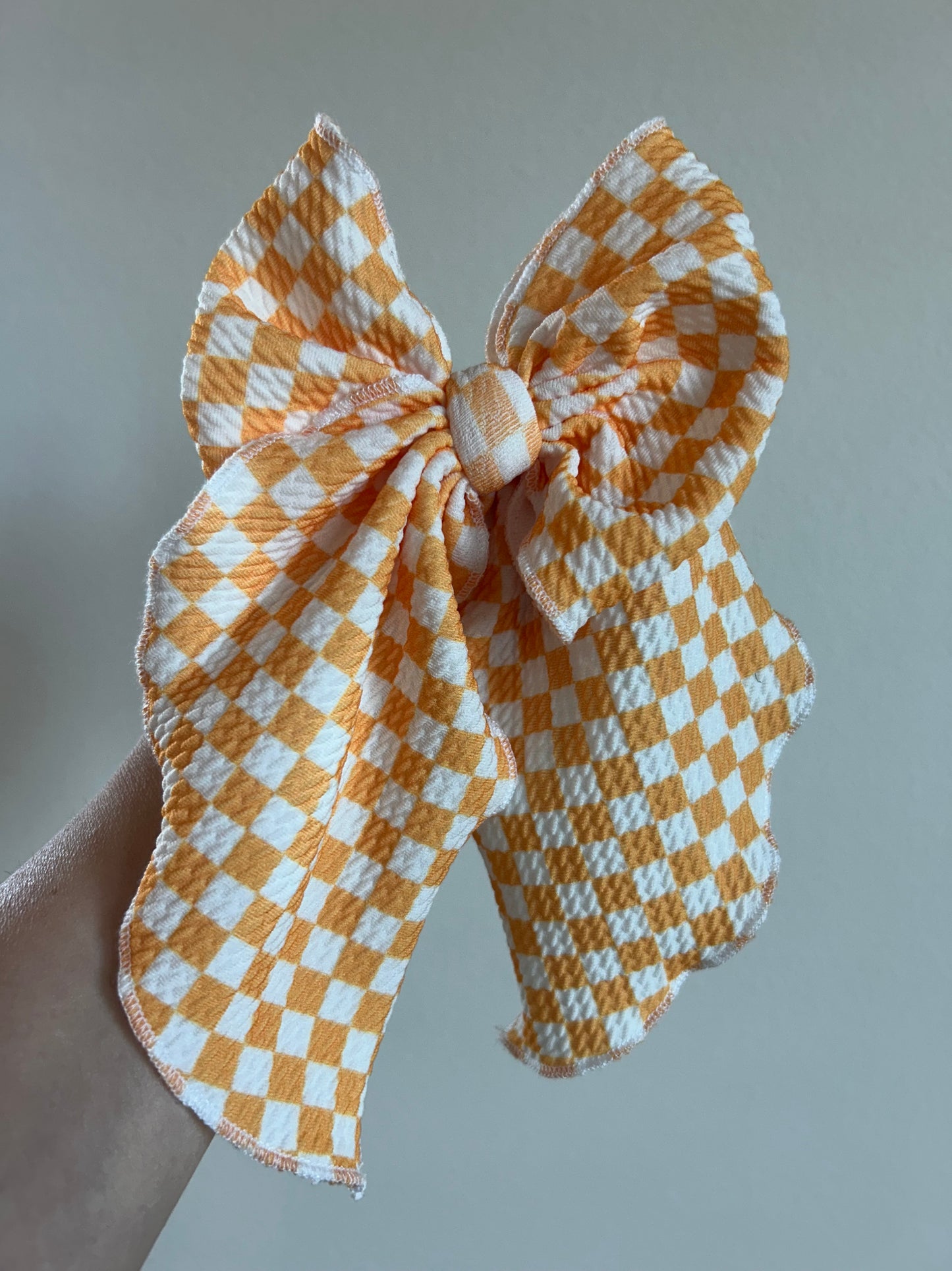 SAILOR BOW - READY TO SHIP - YELLOW CHECKERED
