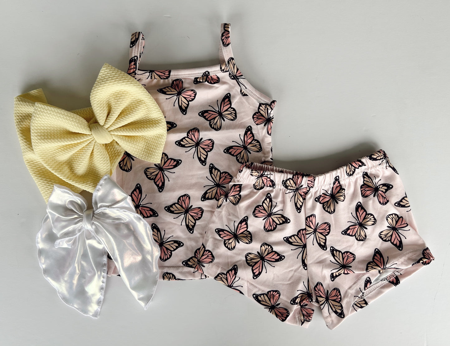 TANK/SHORT SET - ORANGE BUTTERFLIES