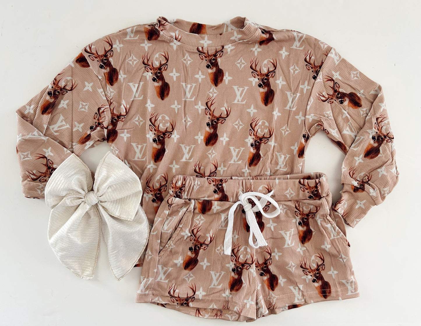 LOUNGE SET - RIBBED BAMBOO - PRE ORDER -BOUJEE DEER