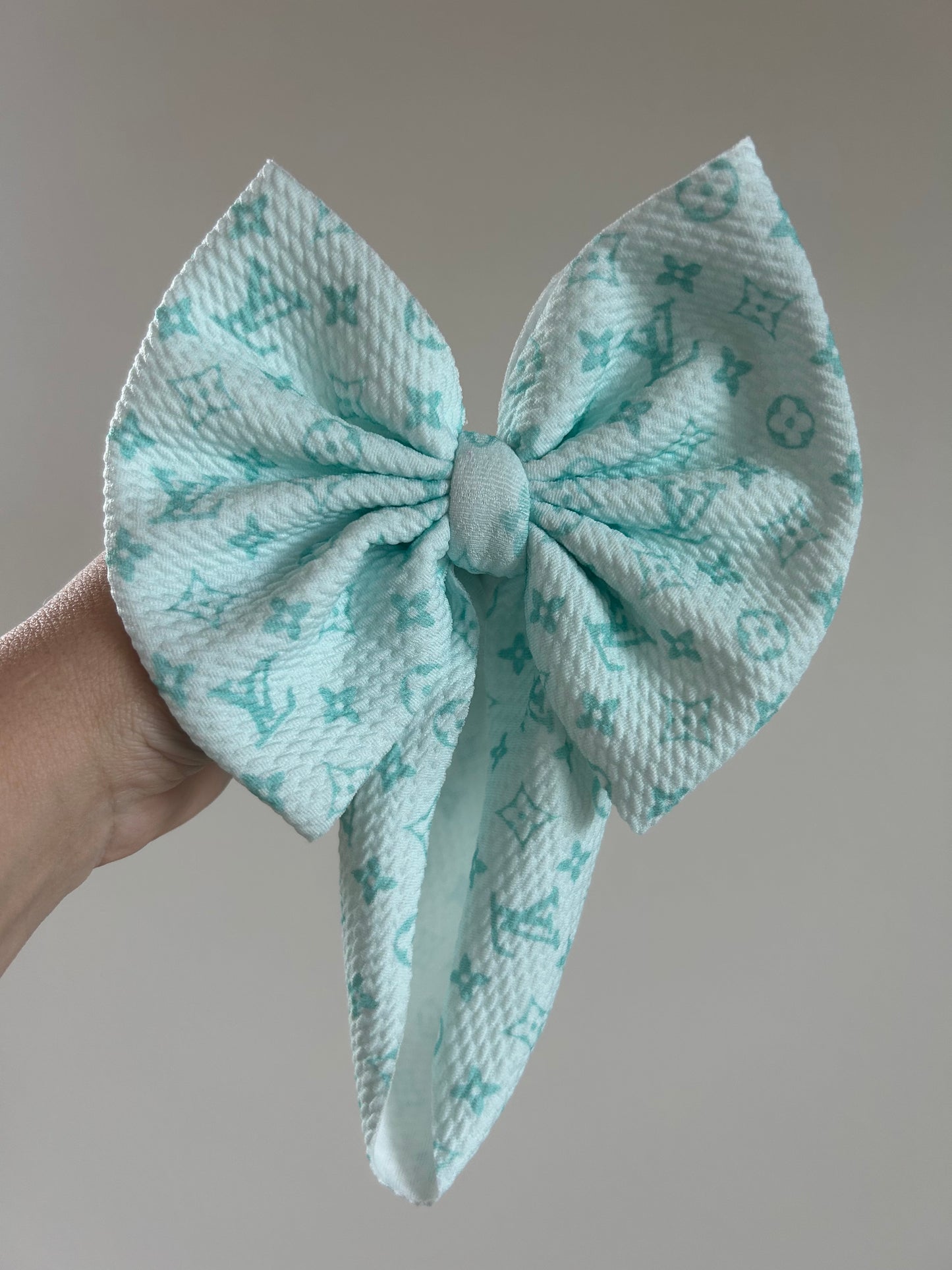 READY TO SHIP - BABY REGULAR BOW WRAP - BOUJEE MINT/MINT