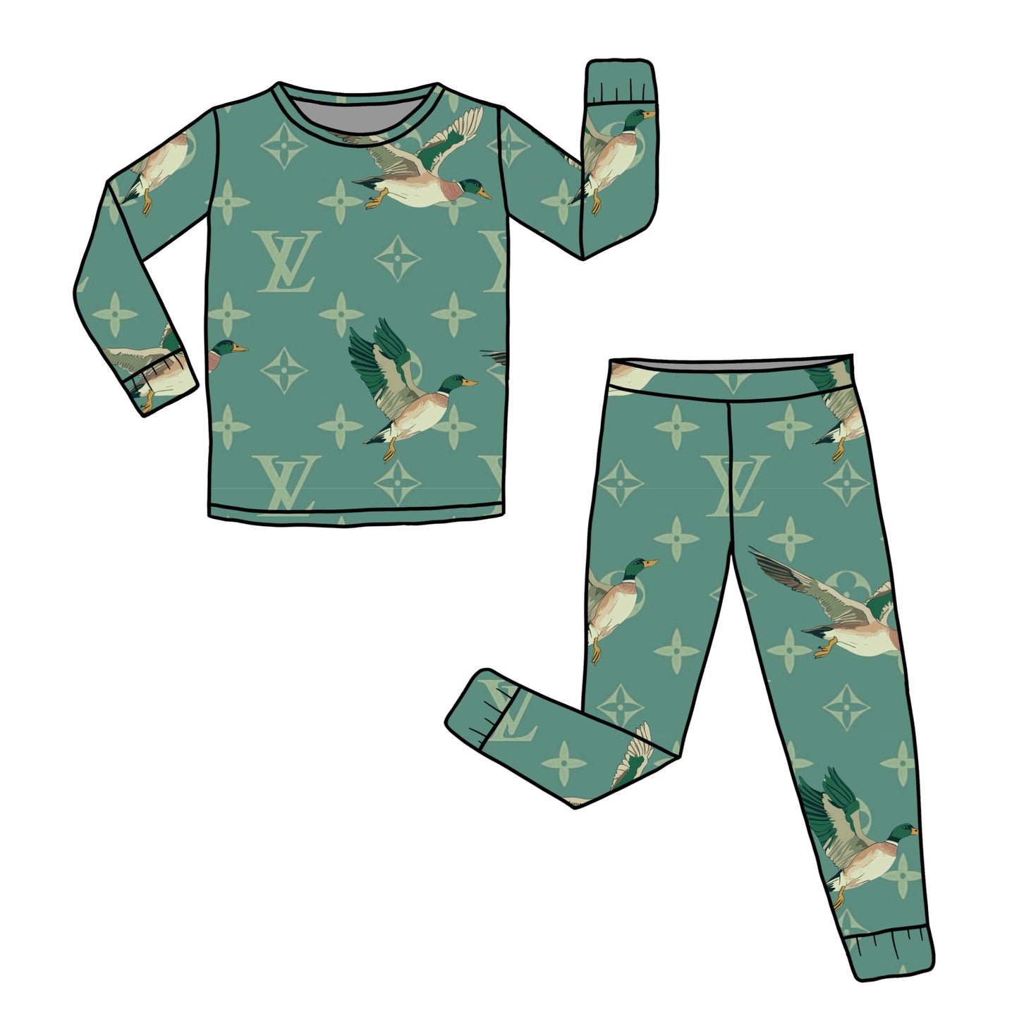 BAMBOO JAMMIES - 2 PIECE - BOUJEE DUCK - PRE ORDER