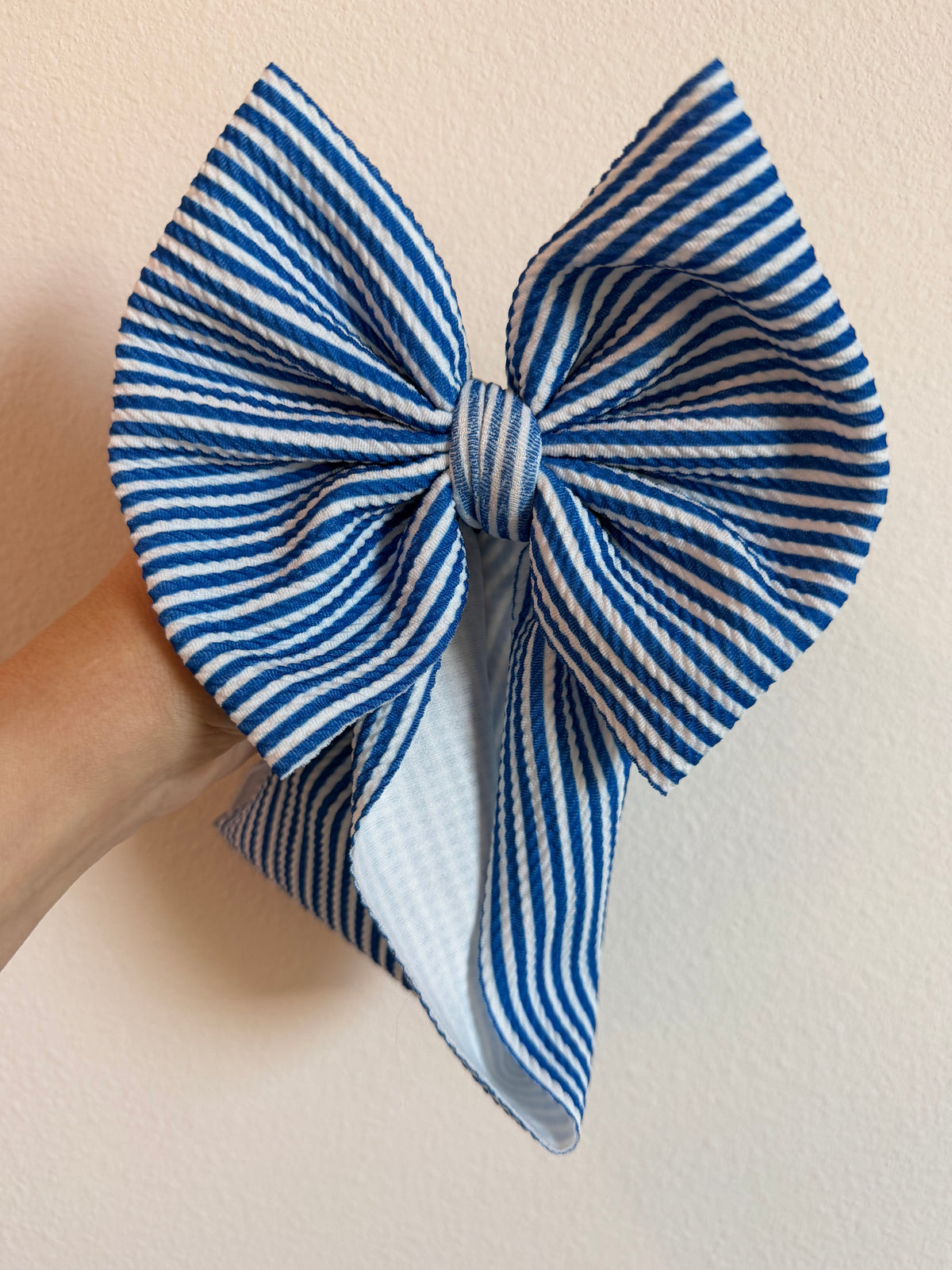 BOW - STRIPED ROYAL