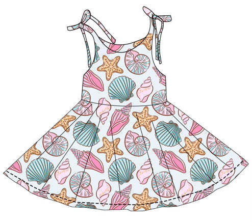 PRE ORDER - TWIRL DRESS - SHELLS