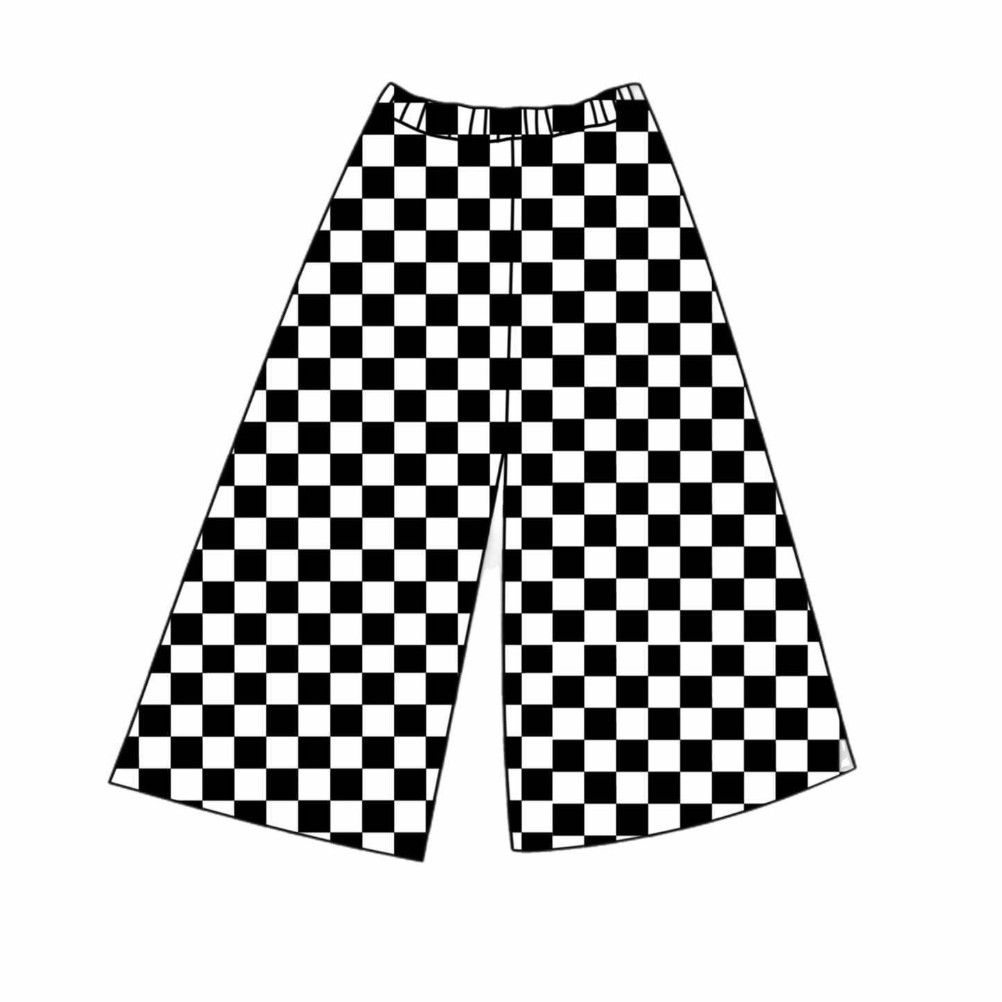 CHECKERED LOUNGE PANT - BLACK/WHITE