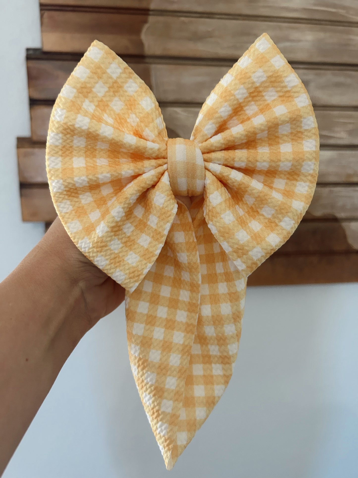 BOW - YELLOW GINGHAM