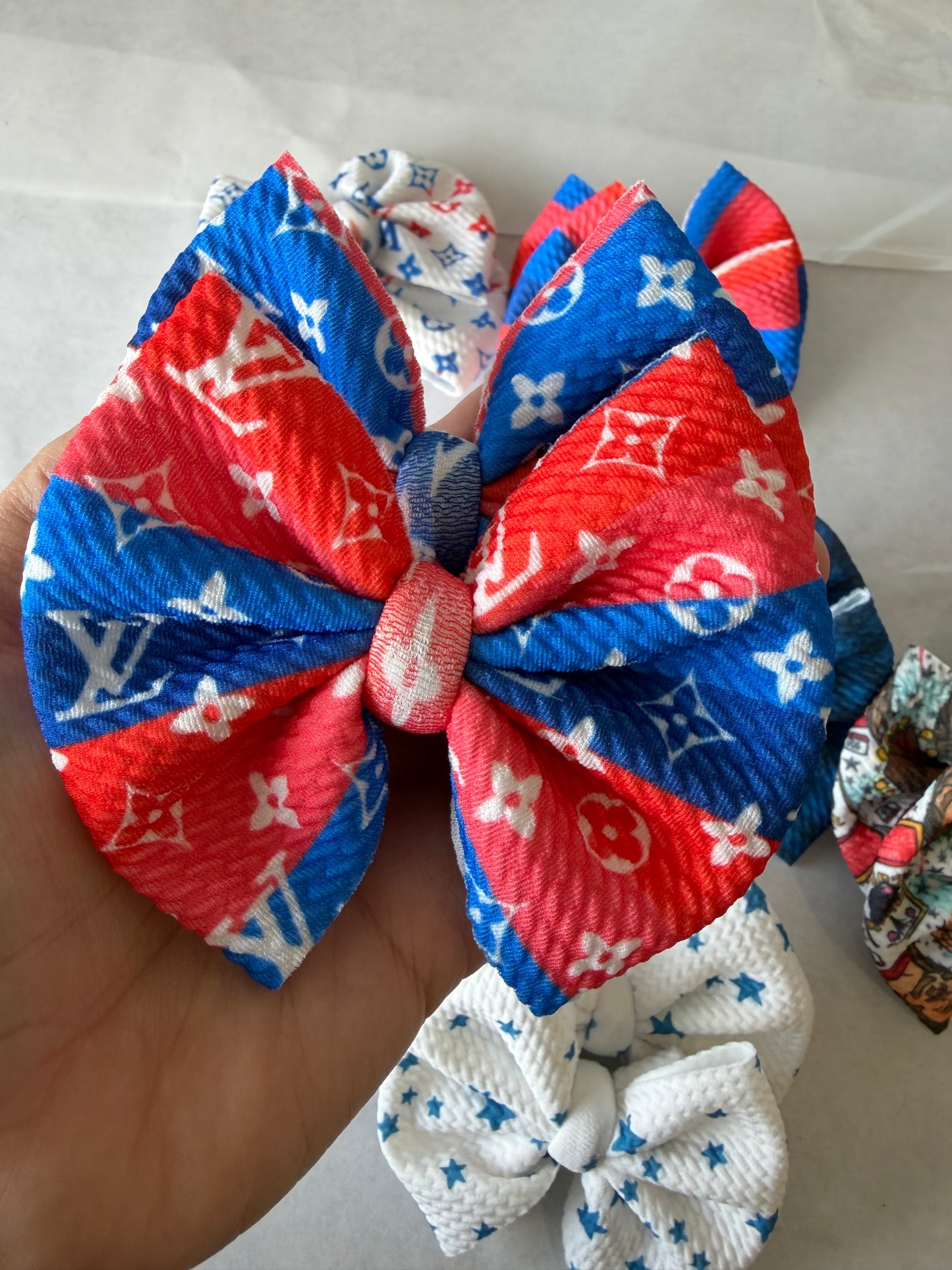 4TH OF JULY PIGGIES - RWB BOUJEE STRIPE