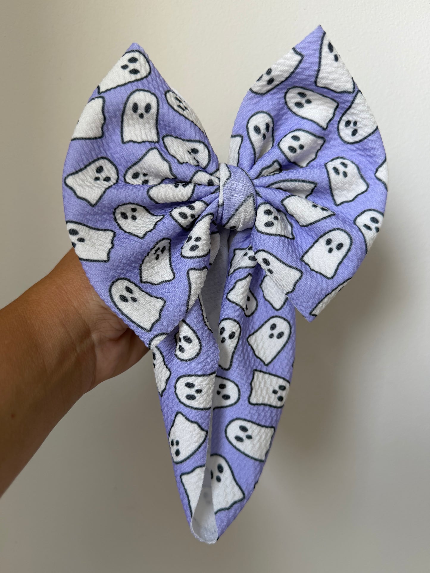 HALLOWEEN BOW - PURPLE GHOST