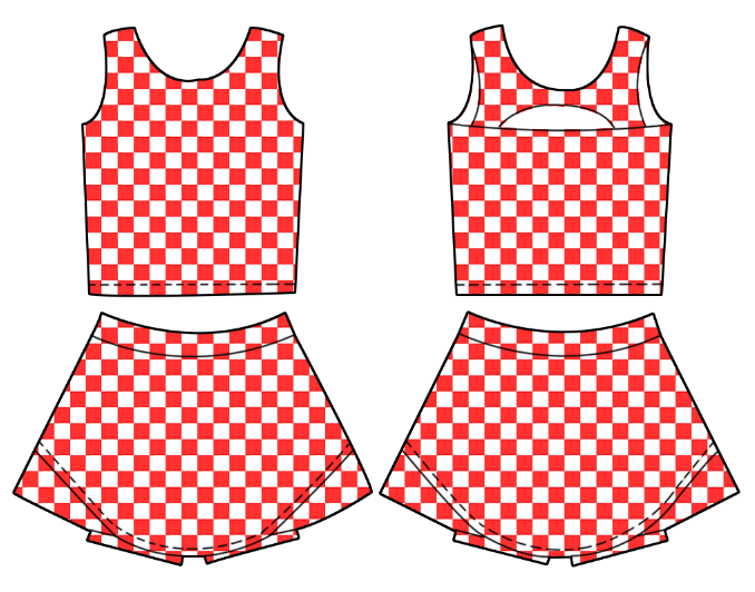 GAME DAY ATHLETIC SET -RED/WHITE