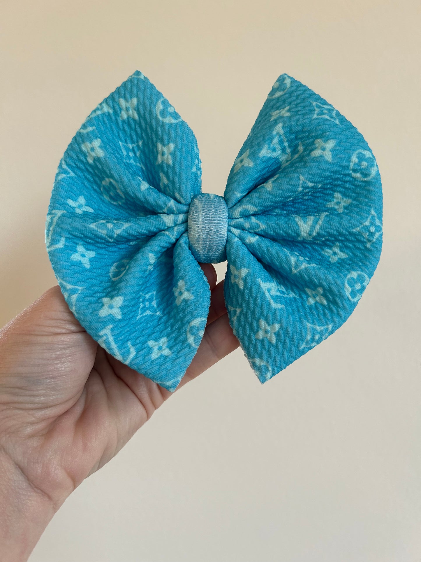 BIG CLIP BOW - BRIGHT BLUE BOUJEE