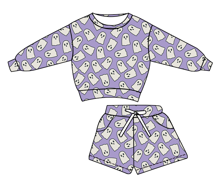 LOUNGE SET - RIBBED BAMBOO - PRE ORDER - PURPLE GHOST
