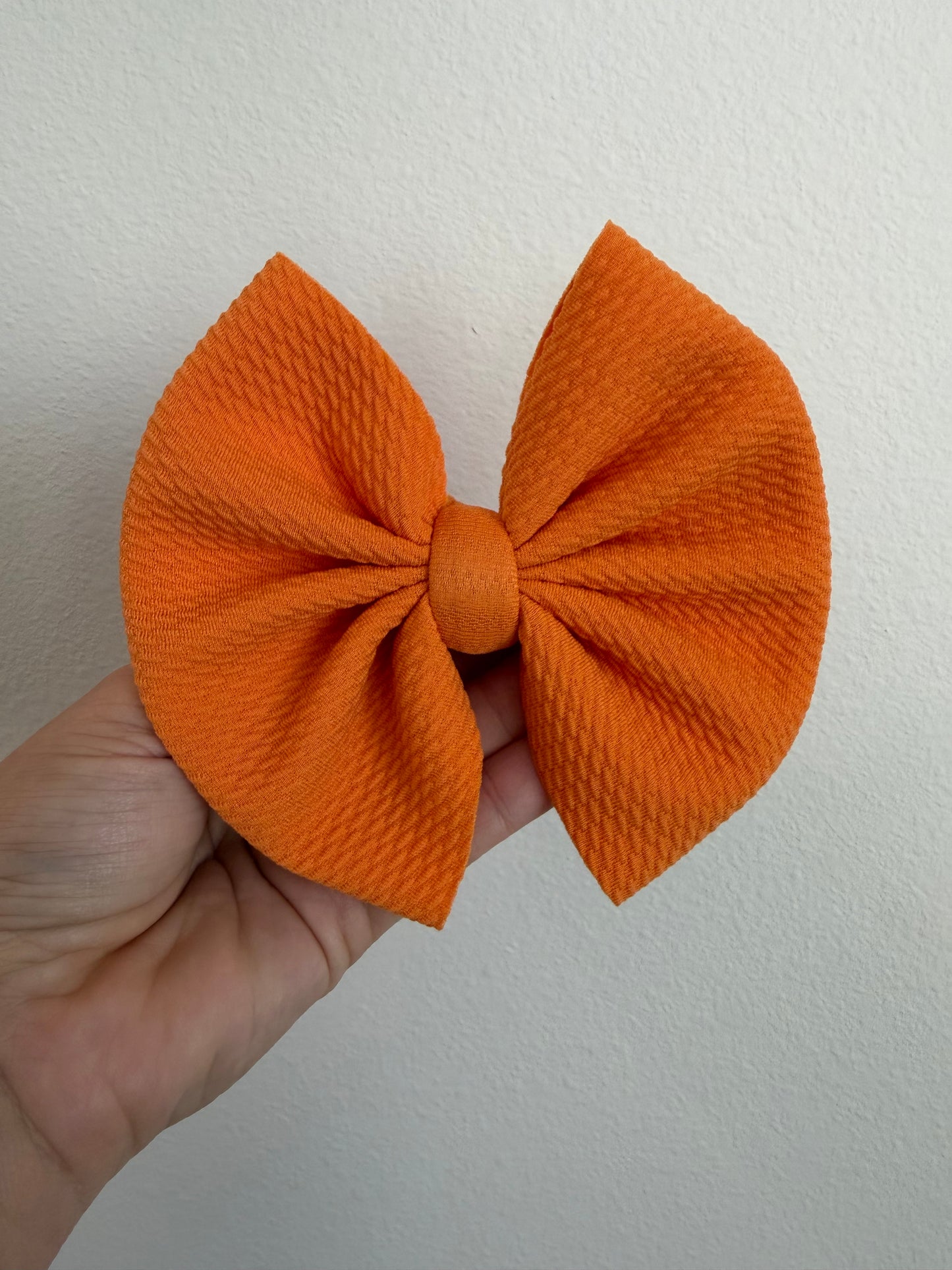BIG CLIP BOW - SOLID MELON