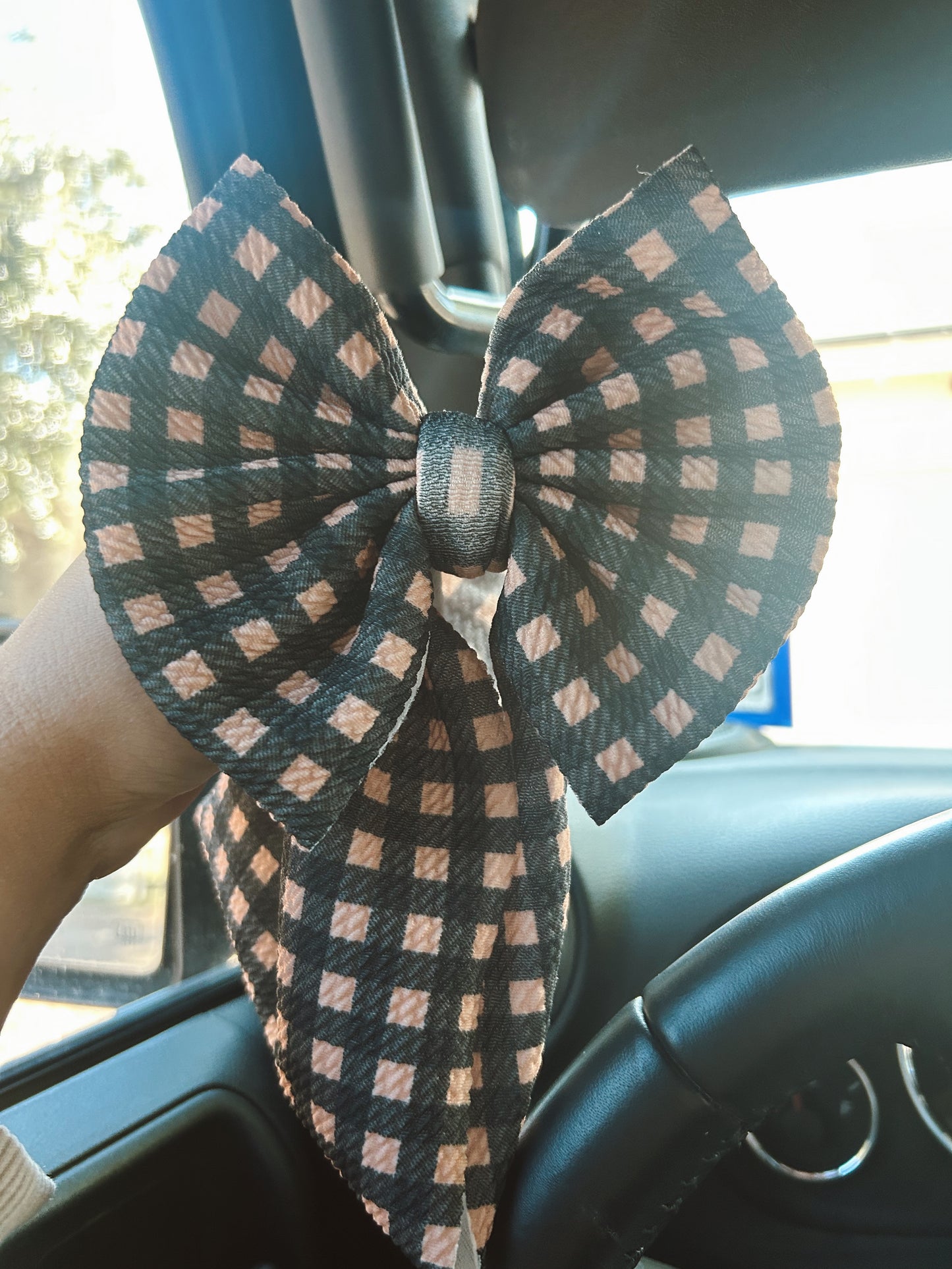 BOW - BROWN/BLACK GINGHAM