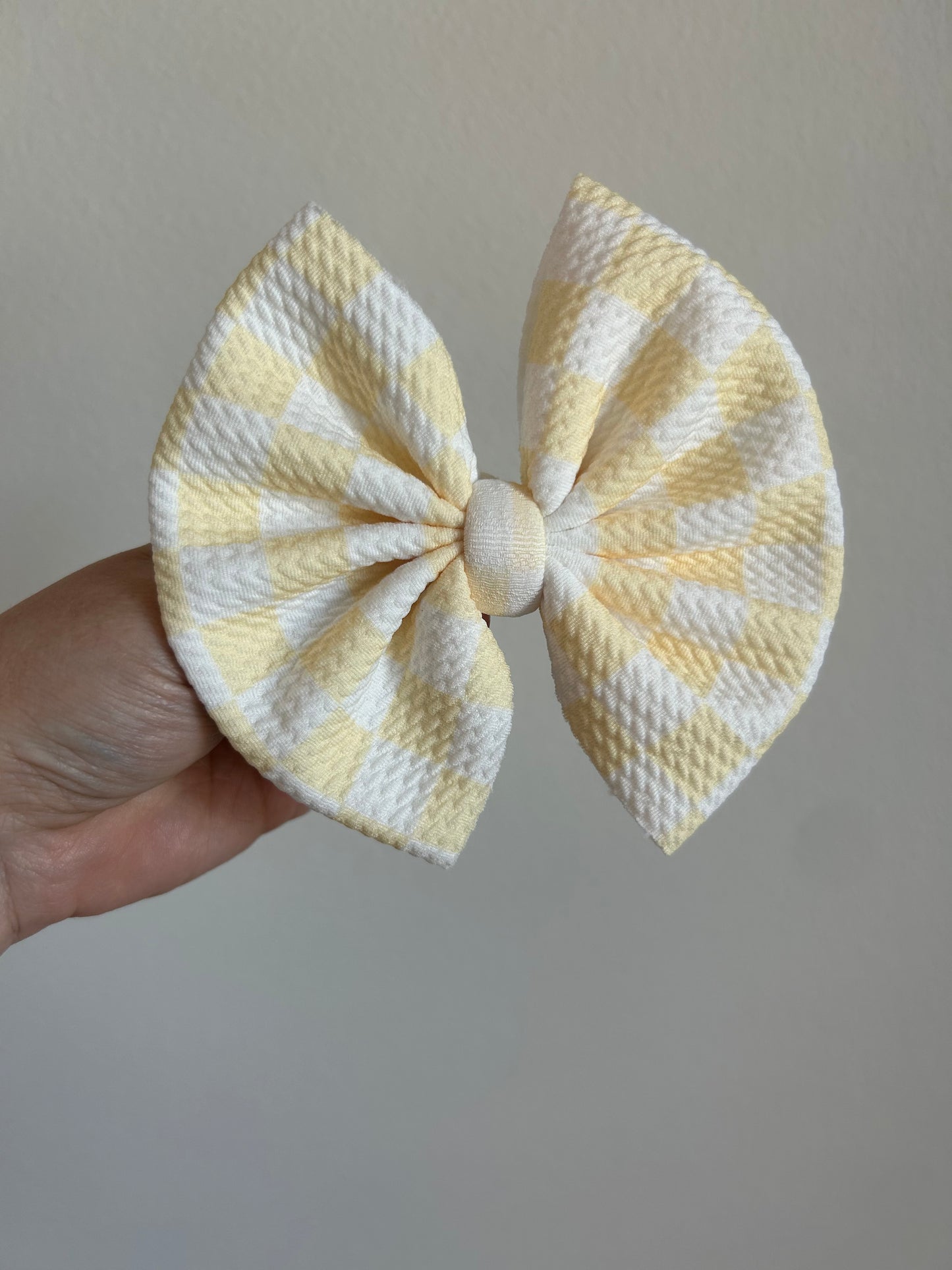 BIG CLIP - SPRING CHECKERED - YELLOW