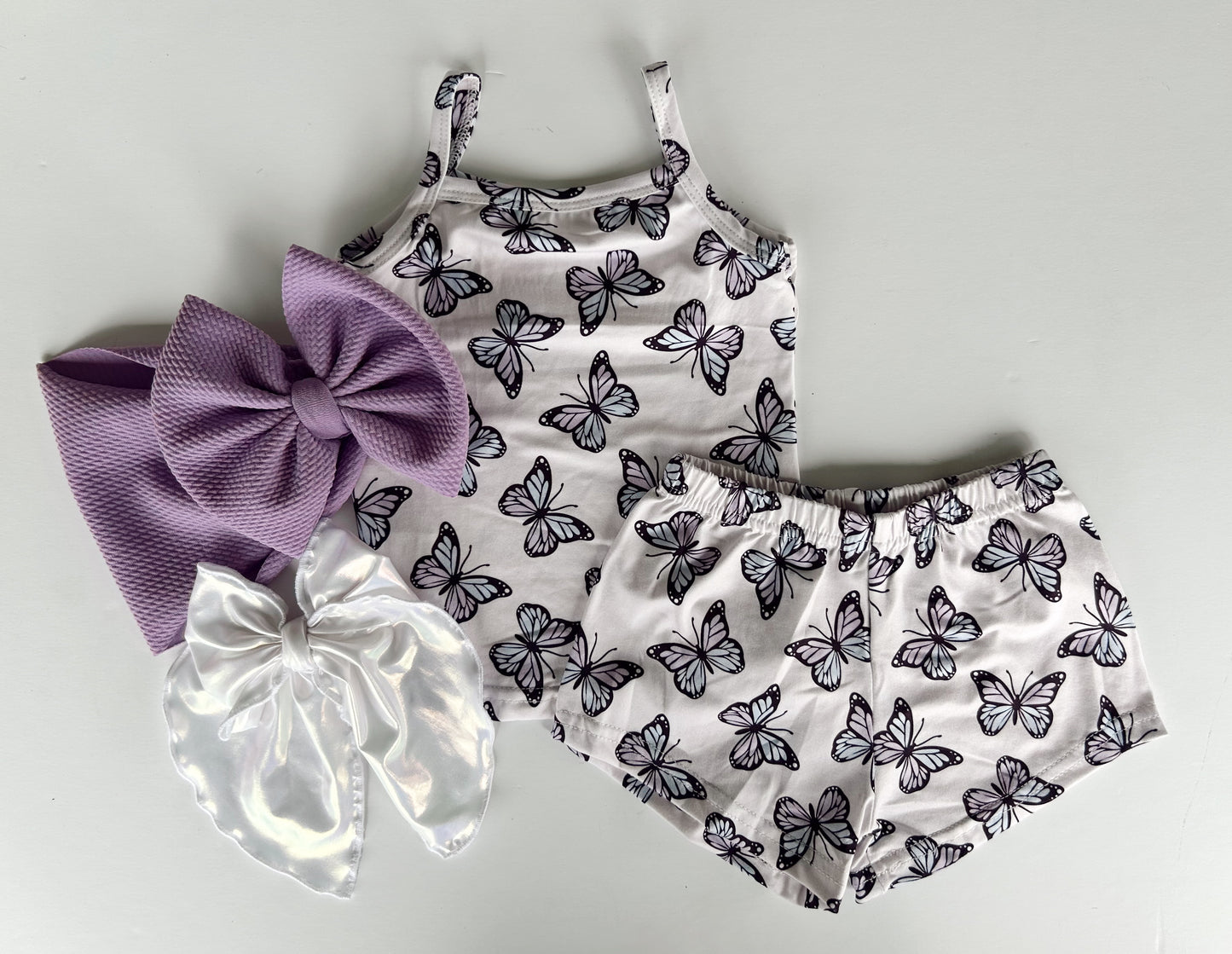 TANK/SHORT SET - PURPLE BUTTERFLIES