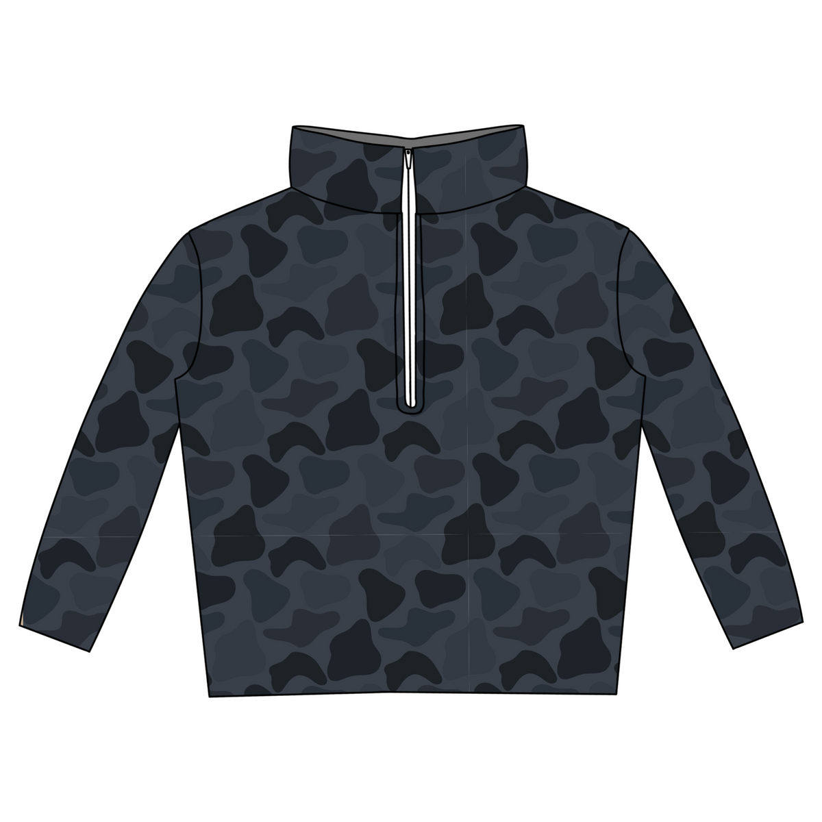 FLEECE PULLOVER PRE ORDER - BLACK CAMO