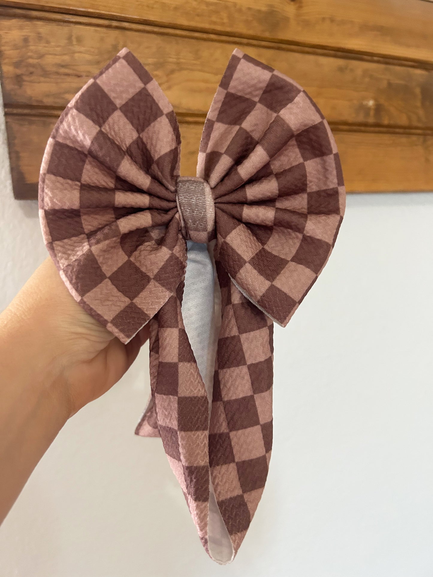 BOW -BROWN/BROWN CHECKERED