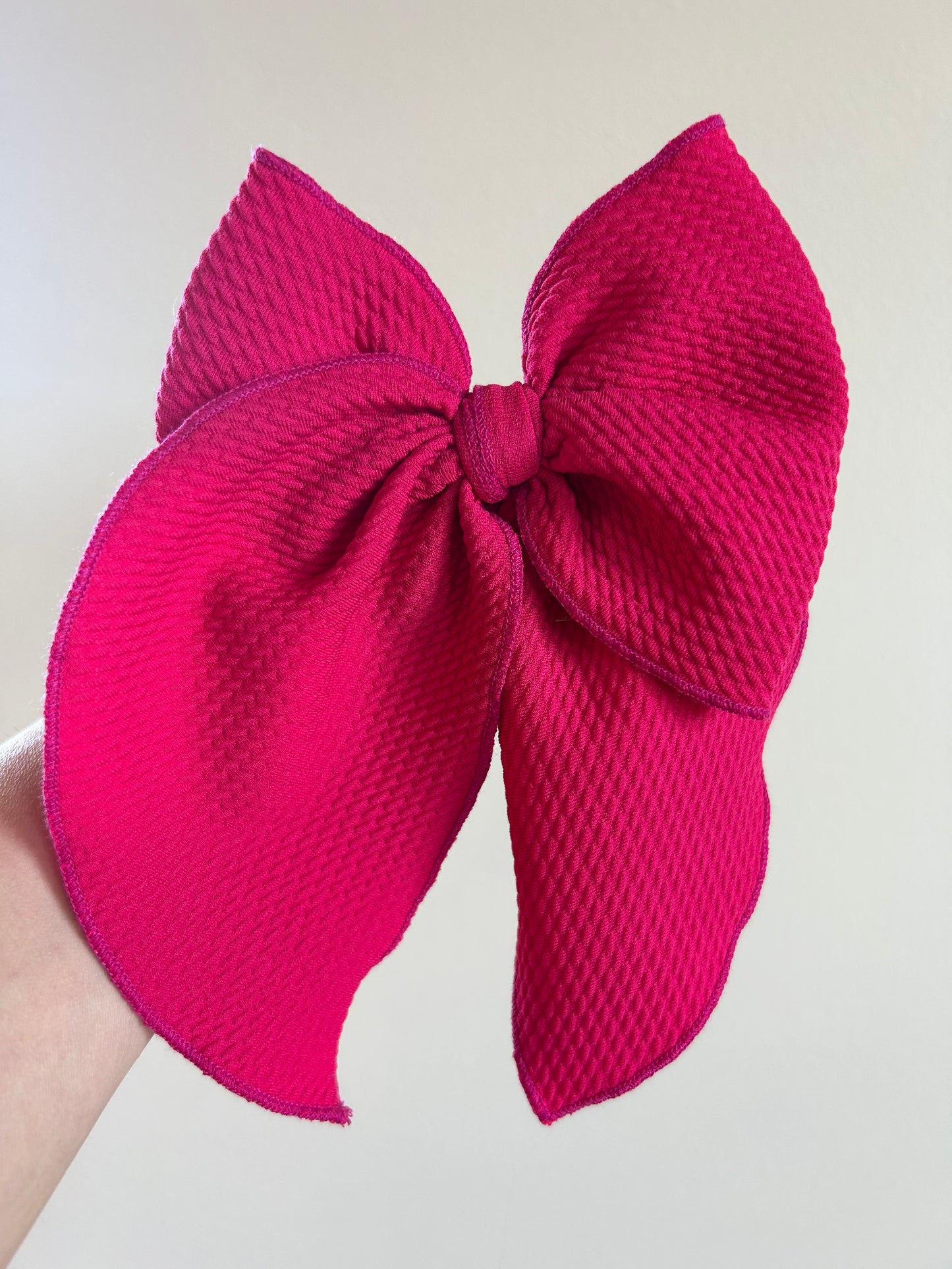 SAILOR BOW - READY TO SHIP - SOLID HOT PINK