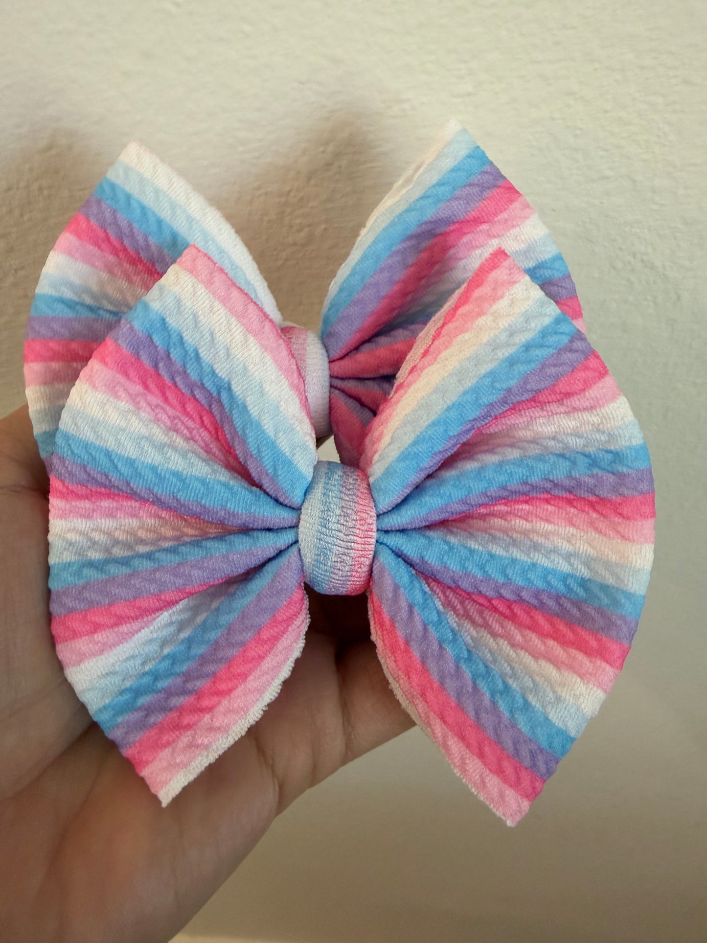 PIGGIE CLIPS - PINK/PURPLE/BLUE STRIPE