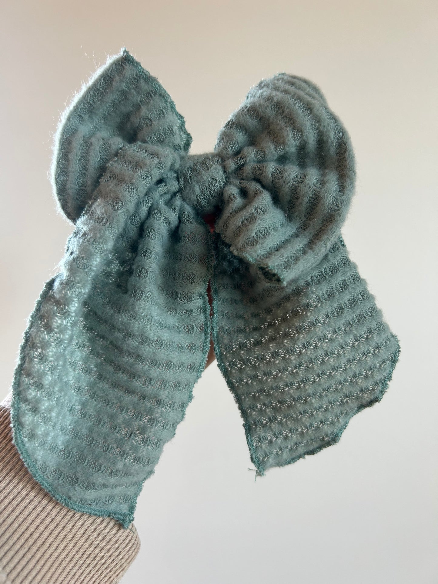 SAILOR BOW - READY TO SHIP - SAGE WAFFLE