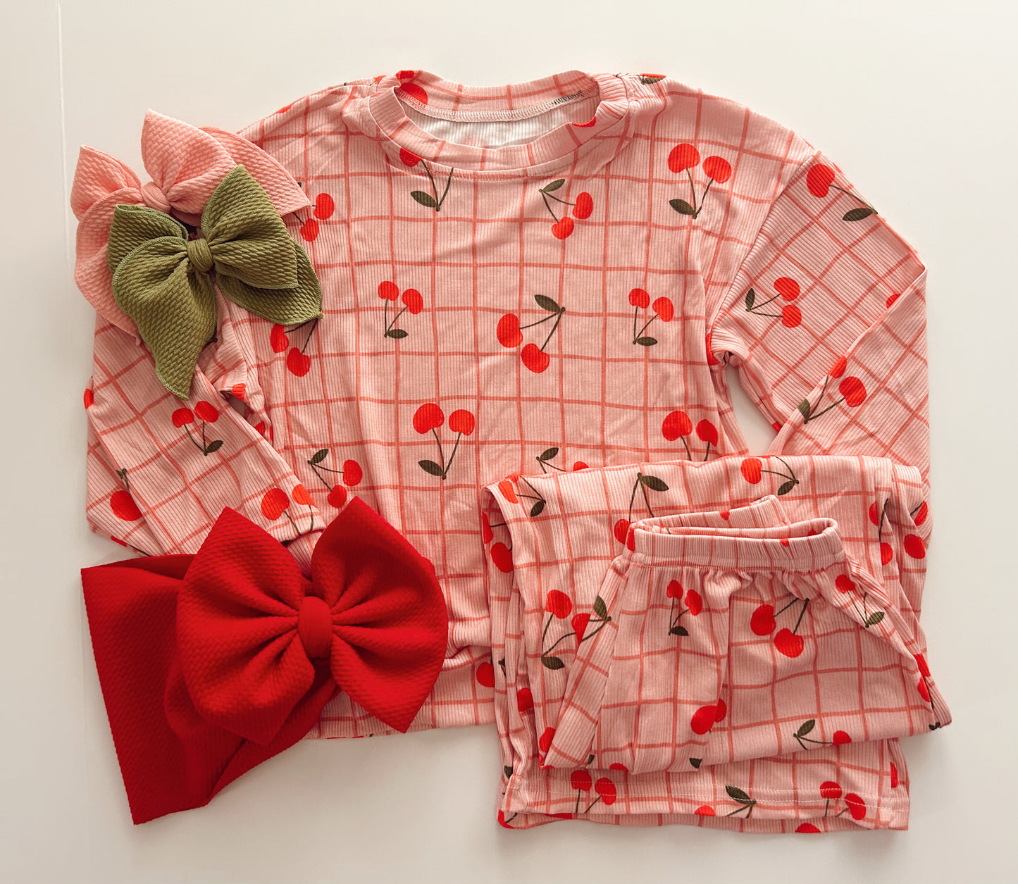 CHERRIES LOUNGE SET - READY TO SHIP