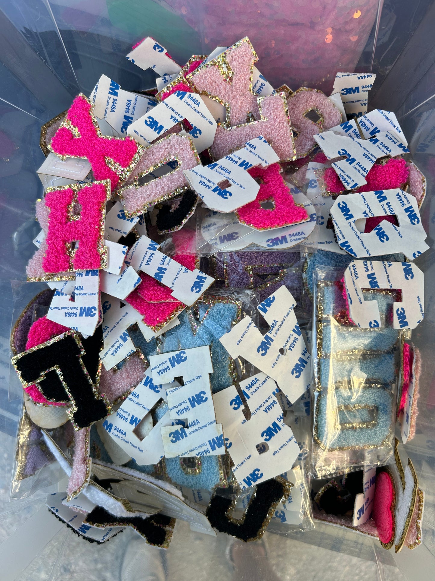 Letter Patches / iron on and sticker mix