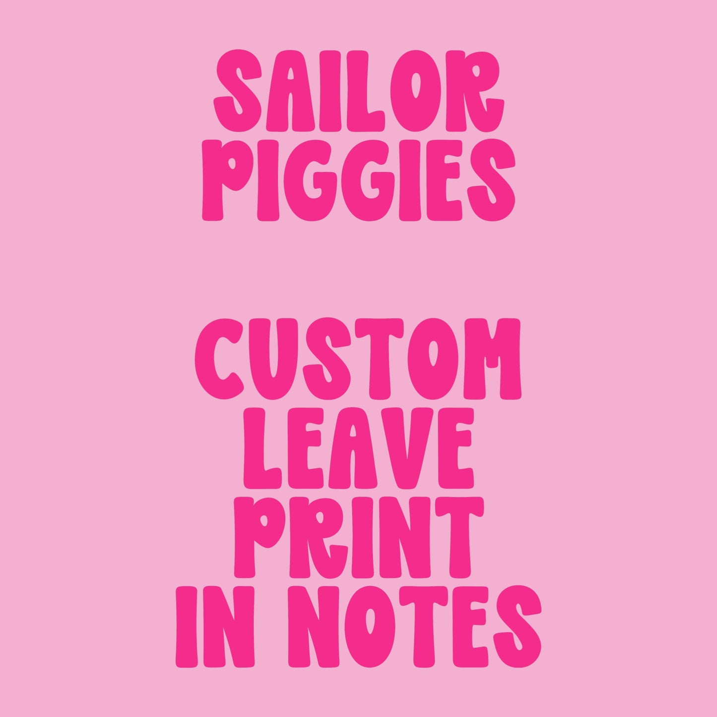 SAILOR PIGGIES- CUSTOM