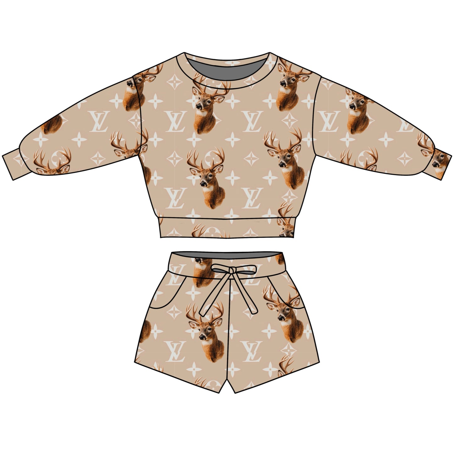 LOUNGE SET - RIBBED BAMBOO - PRE ORDER -BOUJEE DEER