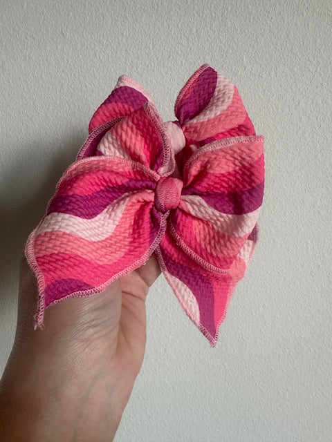 SAILOR PIGGIE CLIPS - PINK WAVES