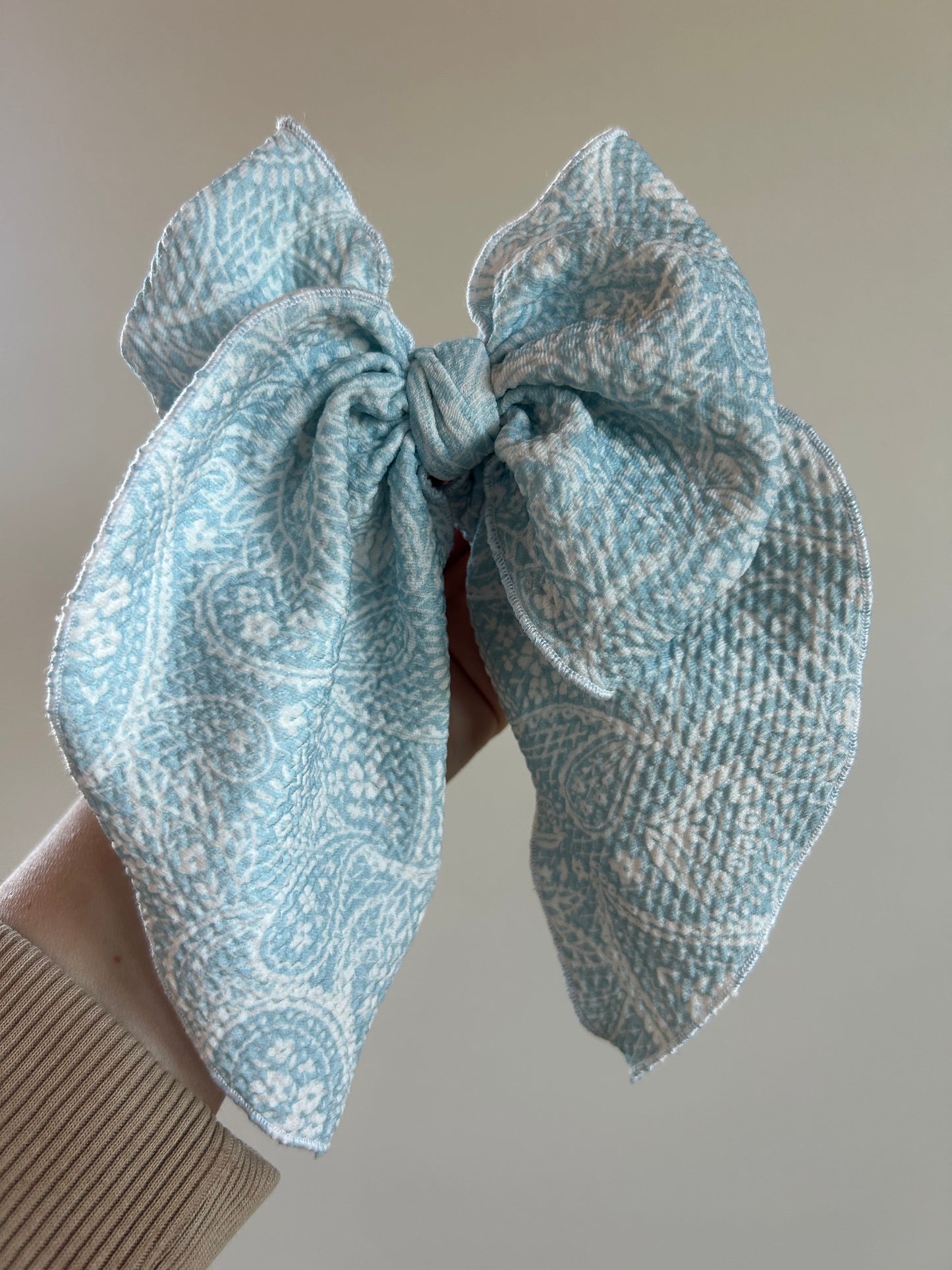 SAILOR BOW - READY TO SHIP - BLUE PAISLEY