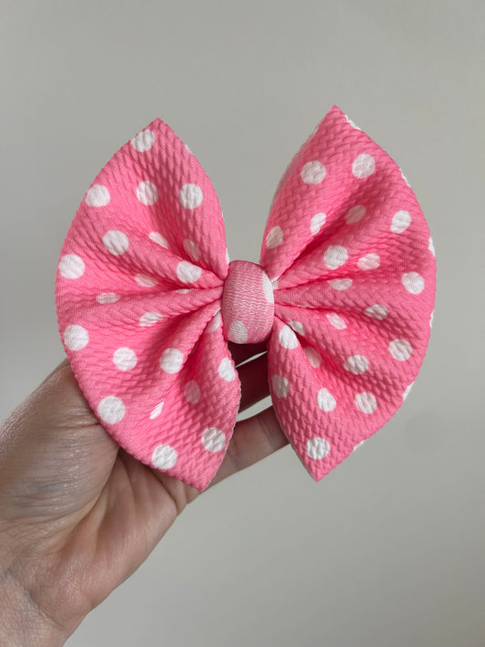 BIG CLIP - PINK POLKA DOT