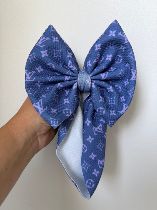 HALLOWEEN BOW - BOUJEE DARK PURPLE / LIGHT PURPLE