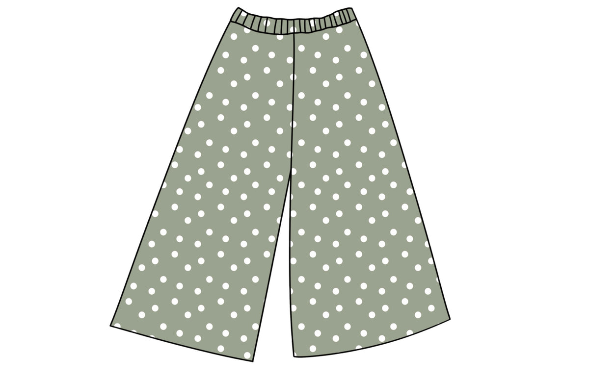 LOUNGE PANTS - SAGE DOTS