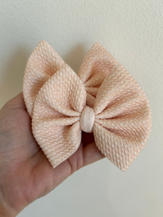 PIGGIE CLIPS - TAN DITZY DOTS