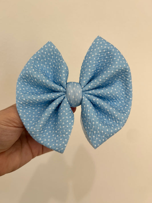 BIG CLIP - BLUE DITZY DOTS