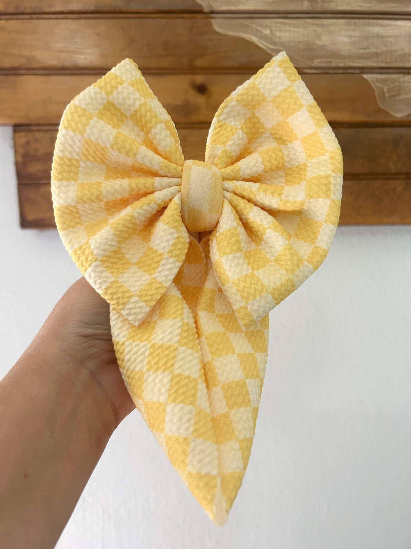 BOW - YELLOW CHECKERED