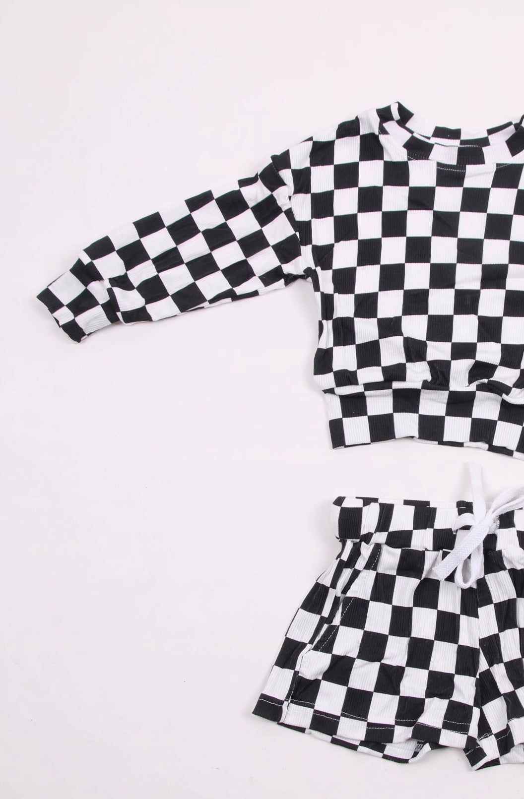 HALLOWEEN LOUNGE SET - BLACK/WHITE CHECKERED