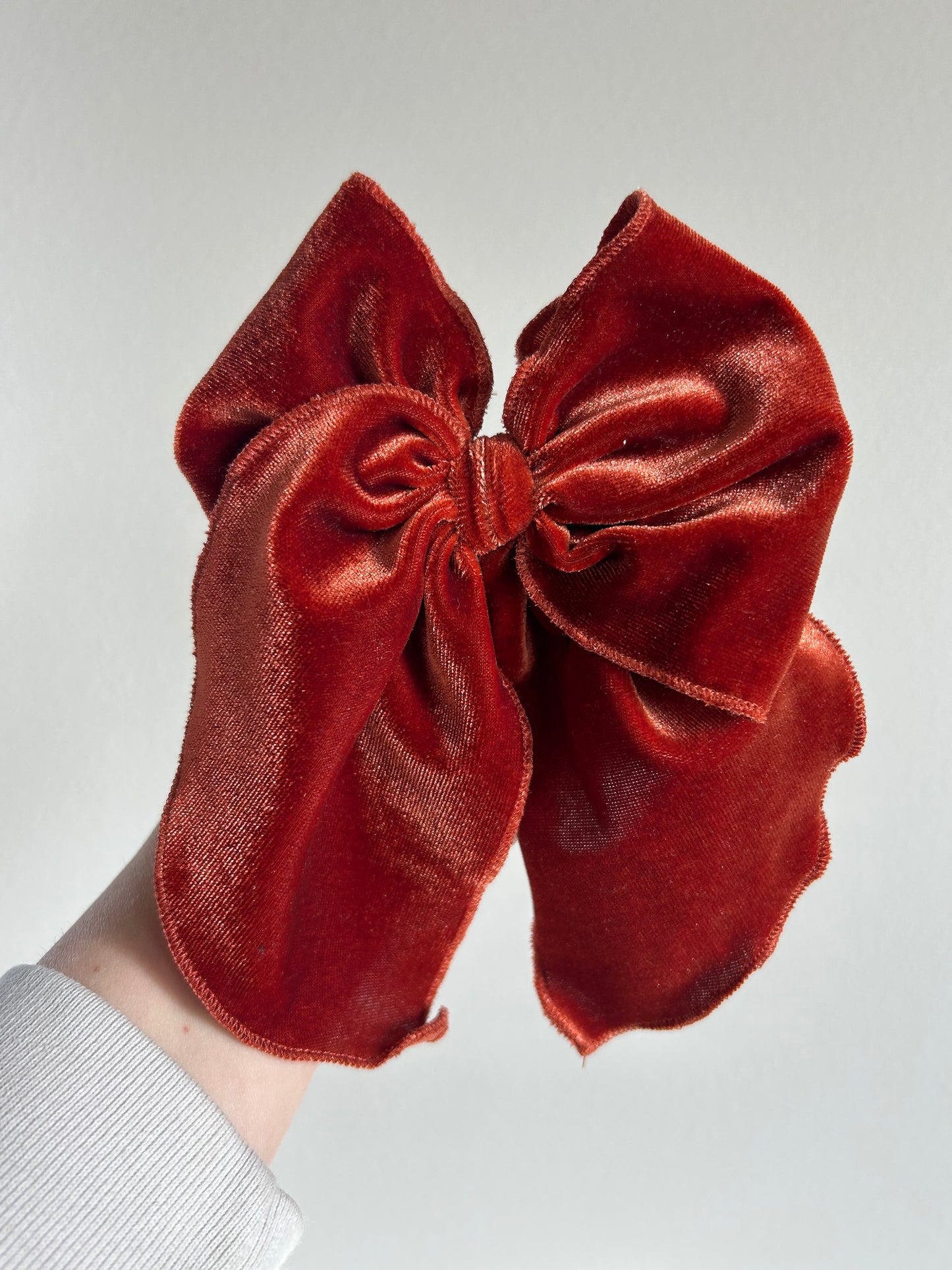 SAILOR BOW - READY TO SHIP - RUST VELVET
