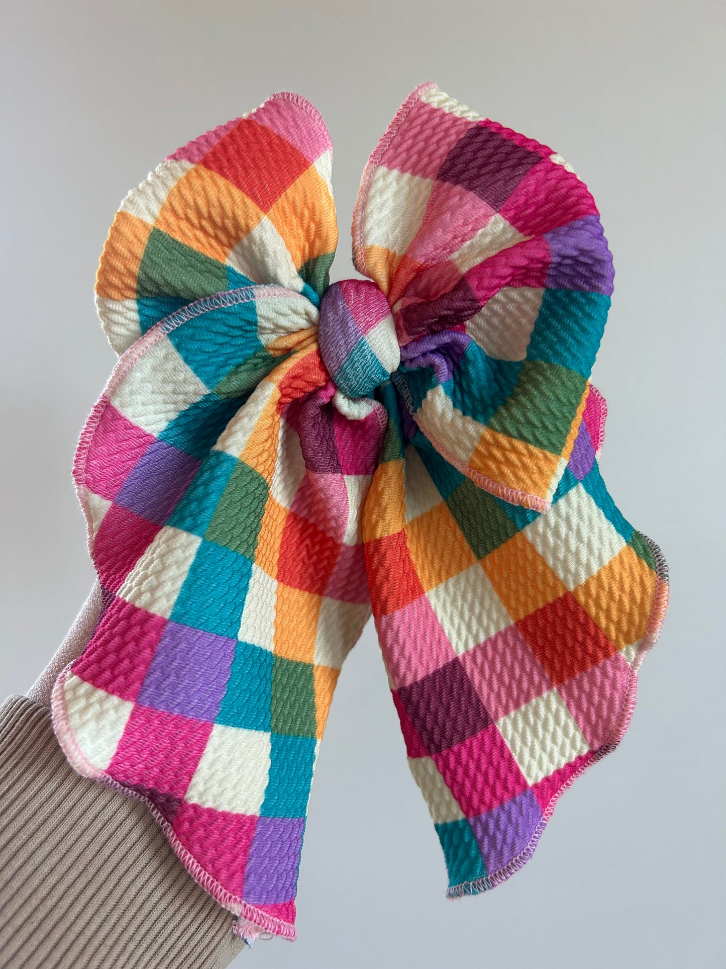 SAILOR BOW - READY TO SHIP - BRIGHT COLOR PLAID