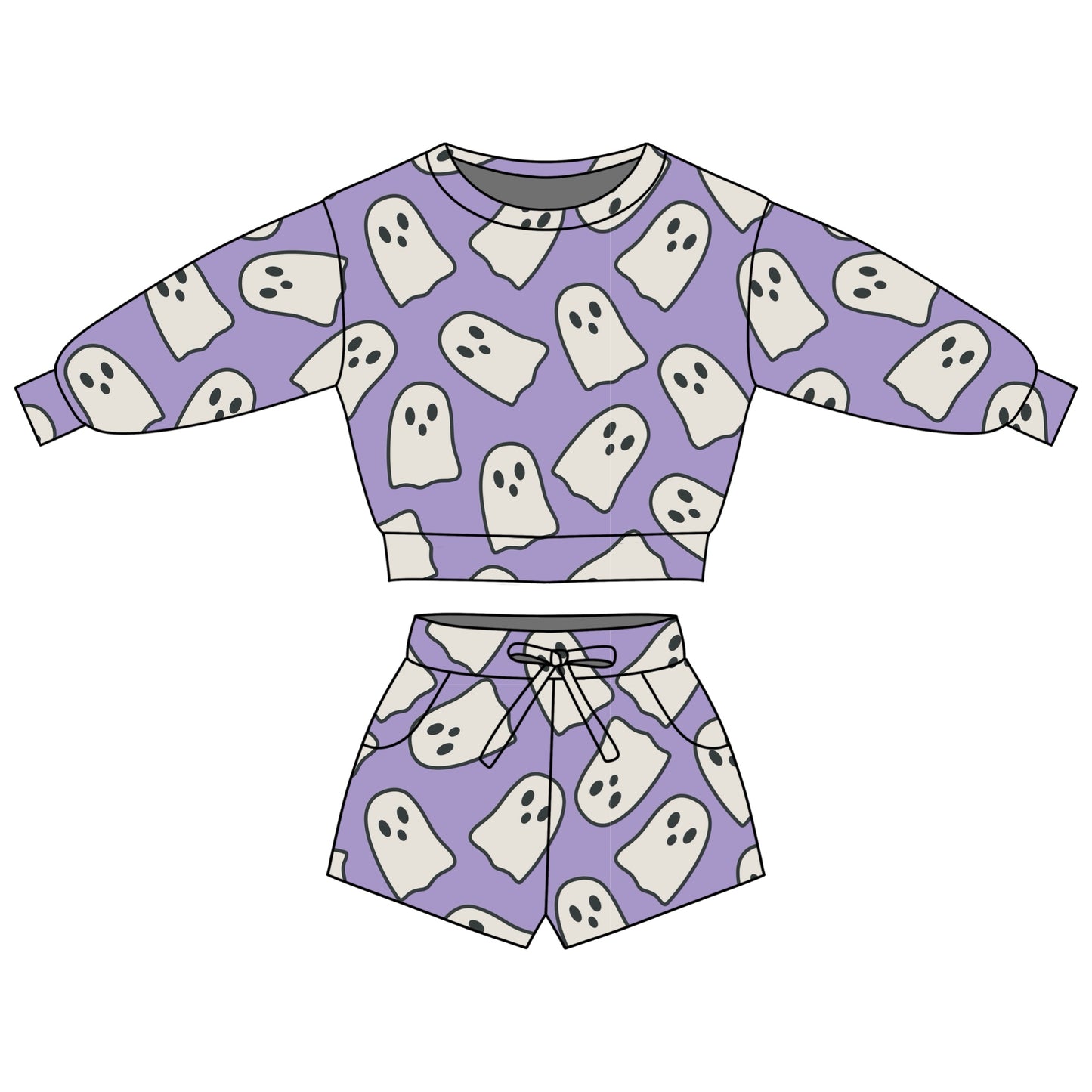 HALLOWEEN LOUNGE SET PRE ORDER - PURPLE GHOST