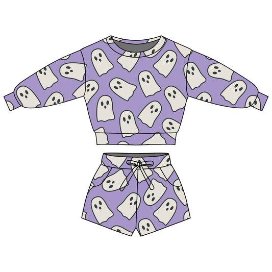 HALLOWEEN LOUNGE SET PRE ORDER - PURPLE GHOST
