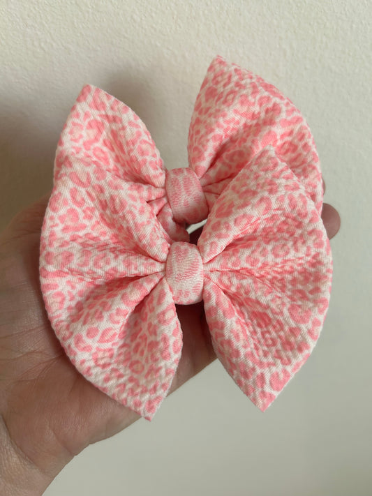 PIGGIE CLIPS - LIGHT PINK CHEETAH