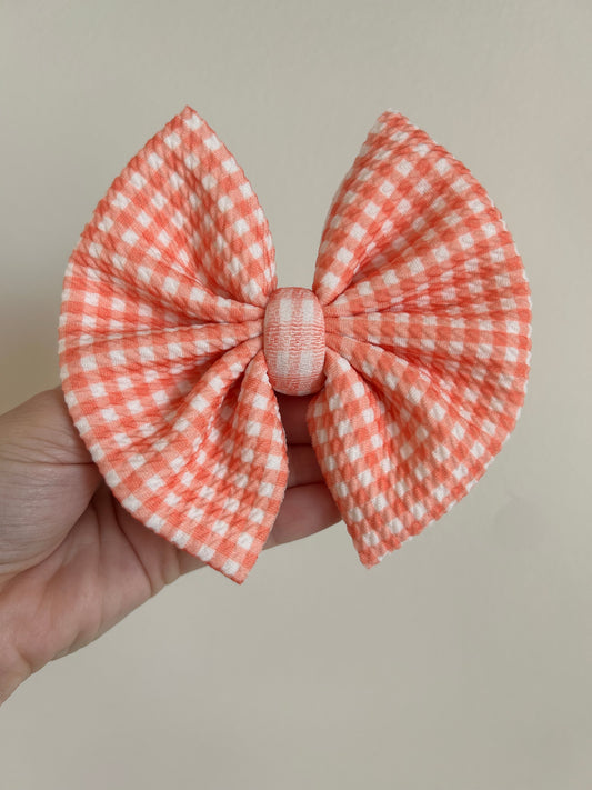 BIG CLIP - PEACH GINGHAM