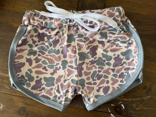 READY TO SHIP SHORTS - TAN CAMO