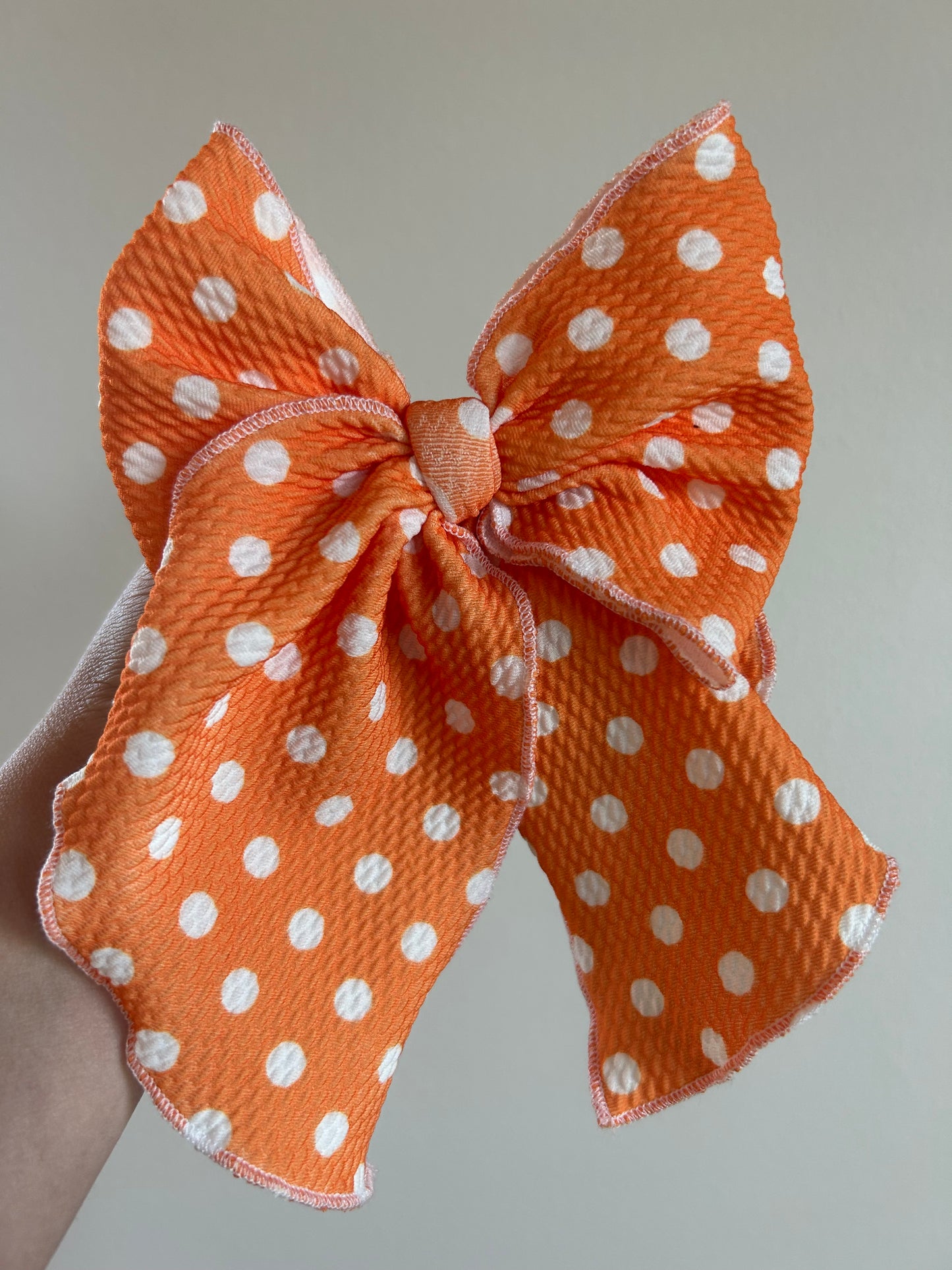 SAILOR BOW - READY TO SHIP -ORANGE DOT