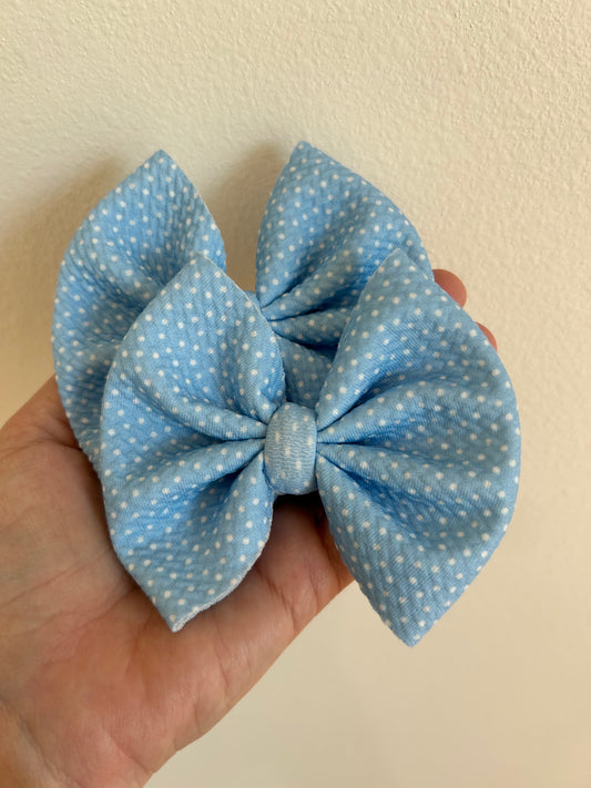 PIGGIE CLIPS - BLUE DITZY DOTS
