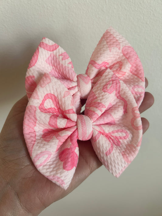 PIGGIE CLIPS - PINK BOWS