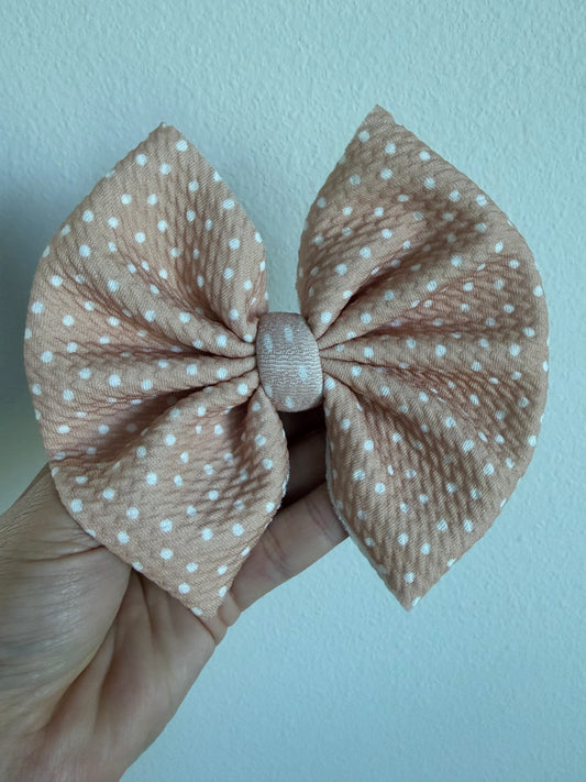 BIG CLIP - DITZY DOTS TAN