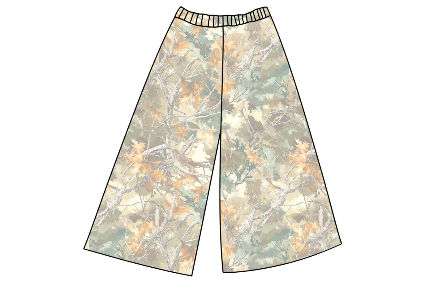 RIBBED BAMBOO PANTS - CAMO