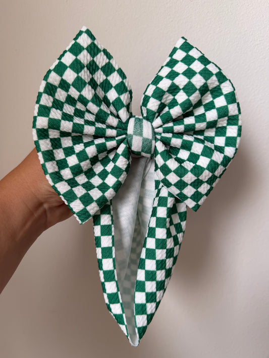 BABY REGULAR- GREEN GAME DAY CHECKERED